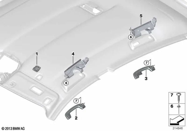 Soporte Asa delantera derecha para BMW Serie 5 F07, F07N (OEM 51169137192). Original BMW