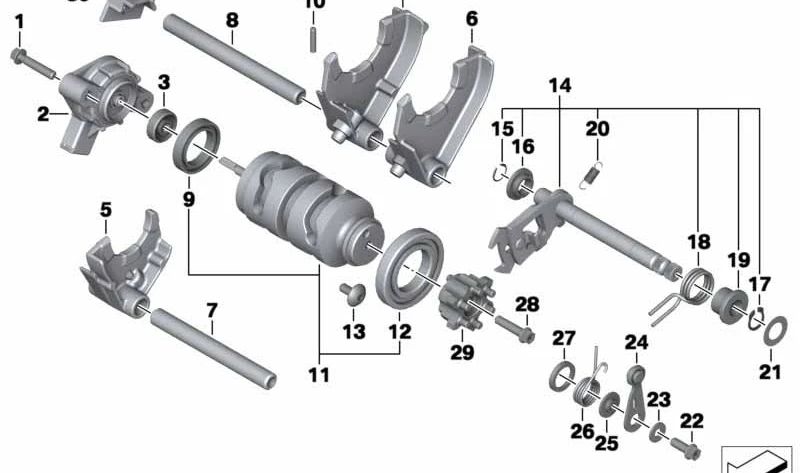 Arandela de separación OEM 11117704756 para BMW Motorrad F 800 S (FK71) y F 800 ST (FK71). Original BMW Motorrad.