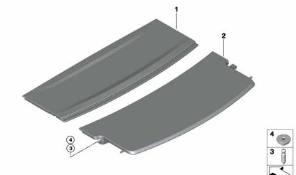 Bandeja portaobjetos delantera OEM 51477325328 para BMW F34 318d. Original BMW.