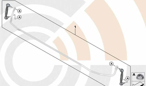 Kit de reparación de soportes pendulares OEM 33328843670 para BMW F40, F44, F45, F46, F48, F49, F39 y MINI F55, F56, F57, F54, F60. Original BMW y MINI.