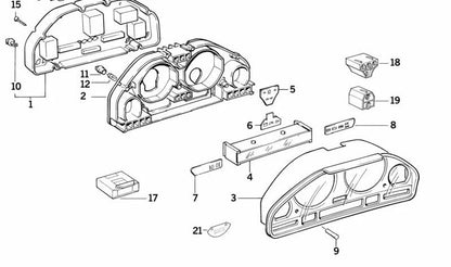 Símbolo de Control para BMW Serie 5 E34 (OEM 62111391256). Original BMW.