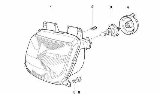 Izquierdo front OEM 63122306147 para motocicletas BMW R1100RS, R1100RT, R850RT, R1150RS. BMW Motorrad original.