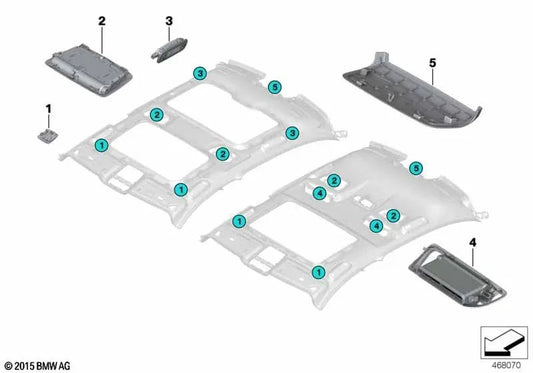 Blende Mikrophon pour la série BMW 7 G11, G12 (OEM 51447990166). BMW d'origine