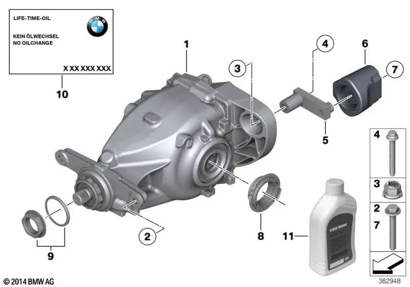 Assorbitore di vibrazioni per la BMW F25, F26 (OEM 33176852601). BMW originale