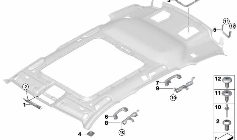 Blende hinge left for BMW 3 Series G21, G21N, G81 (OEM 51448096999). Original BMW