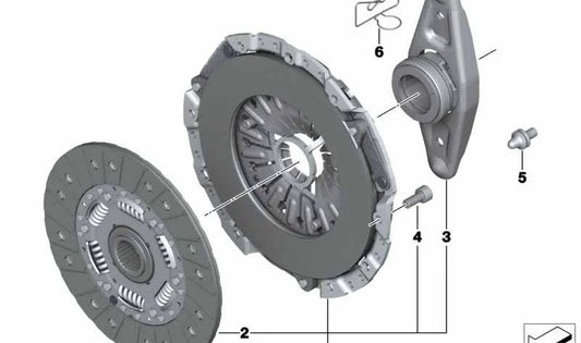 Disco di frizione OEM 21207583172 per BMW E81, E82, E87, E88, F20, F21, E90, E91, E92, E93, F30, F31, F10, F11, F25. BMW originale.