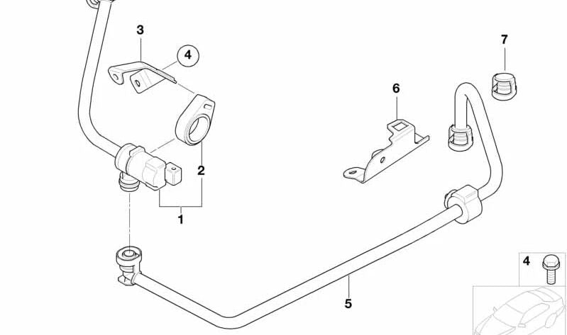 Soporte de Válvula de Ventilación del Depósito para BMW Serie 1 E81, E87, Serie 2 F22, F23, Serie 3 E90, E92, F30, F80, Serie 4 F32, Serie 5 F10, F11, Serie 6 F12, F13, Serie 7 F01, F02, X5 E53, F15 (OEM 13907509975). Original BMW