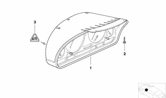 Tabella degli strumenti senza codificare OEM 62116985655 per la serie BMW 3 (E46). BMW originale.