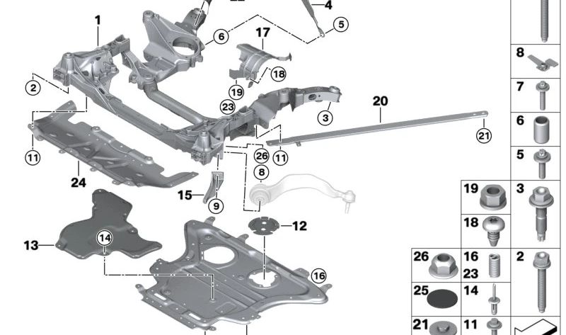 Right torsion bar OEM 51617416930 for BMW G14, G15, G16. Original BMW.