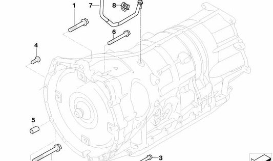 OEM 24147528362 Breather Pipe for BMW X5 E53. Original BMW.