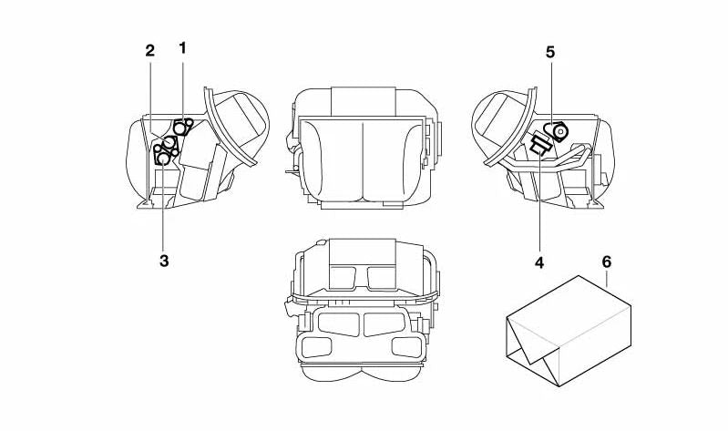 Small parts kit and Air adjustment lever OEM 64118362933 for BMW E36. Original BMW.