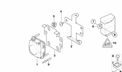 Soporte ACC para BMW E90 y E91 (modelos 316d, 316i, 318d) OEM 66316769132. Compatible con vehículos con control de crucero adaptativo. Original BMW.