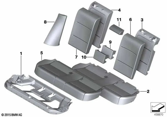 Left leather side panel for BMW X4 F26 (OEM 52207366517). Original BMW.