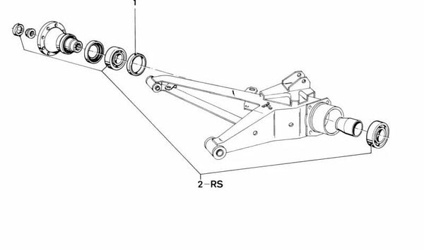 Arandela de ajuste trasera OEM 33411105024 para BMW E12, E23, E24, E28. Original BMW.