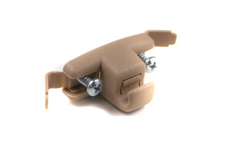 Soporte parasol beige claro OEM 51168243575 para BMW Serie 3 E46. Original BMW.
