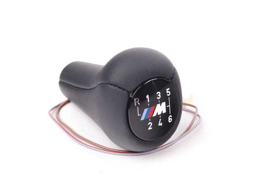Illuminated leather shift knob for BMW Z4 E85, E86 (OEM 25117836906). Original BMW