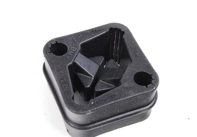 Rubber support for BMW E81, E82, E87, E87N, E88 Series 5 E60, E60N, E61, E61N, F10N, F11n Series 6 E63, E63N, E64, E64n Series 7 E65, E66, F01N, F02N I I01, I01N X1 E84 X3 F25 Z4 E89 (OEM 18207578238). Original BMW