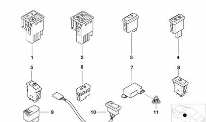 Sensor para el portón trasero automático OEM 61318373951 para BMW E39, E38. Original BMW.