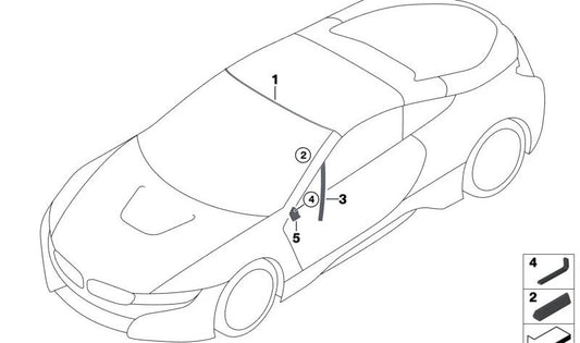 Linksseitenschaum OEM 51337457865 für BMW I15. Original BMW.
