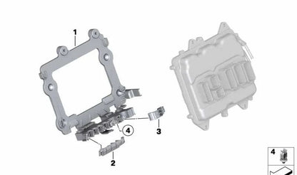 Soporte para alivio de tensión de cables OEM 12527843902 para BMW F10 M5, F06 M6, F12 M6, F13 M6. Compatible con modelos con motor S63T y cambio manual. Original BMW.