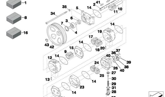 Polea para BMW (OEM 11411416608). Original BMW