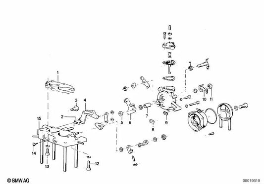 Junta aislante OEM 13111260424 para BMW Serie 5 (E12), Serie 2 (E9), 2500-3.3Li. Original BMW.