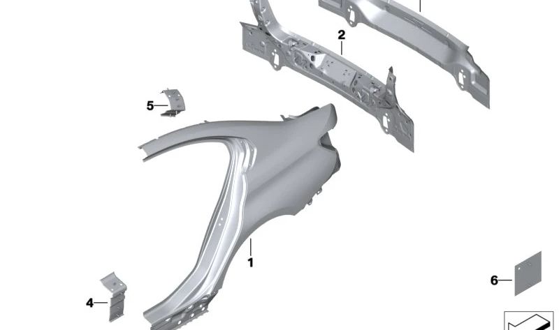 Refuerzo pilar C izquierdo OEM 41007493275 para BMW G20, G20N, G21N, G80, G80N. Pieza original BMW.
