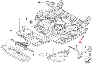 Câble de réglage longitudinal du câble Bowden pour Bmw E6X E7X. Pièces de rechange d'origine