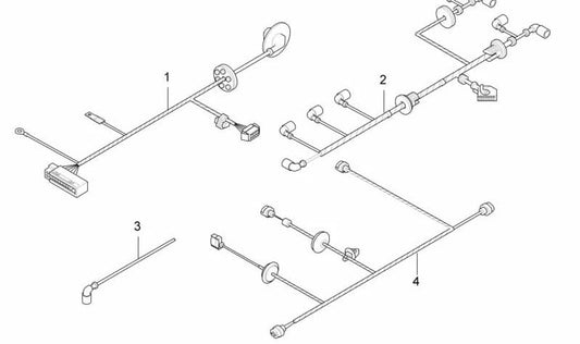 Caia da fiação da capa com 2 bocais de pulverização de OEM 61128362634 para BMW E38. BMW original.