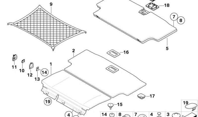 Abdeckung für BMW E91, E91N, E39, E61 (OEM 51478217262). Original BMW