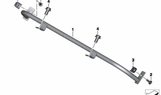 Ángulo de apoyo trasero OEM 46637686825 para motos BMW F 800 GT, F 800 ST, F 800 S. Original BMW Motorrad.
