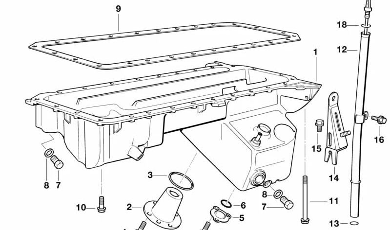 Cárter de aceite OEM 11131404656 para BMW E36 M3 (BF91, BF92, BF99). Compatible con motores S50 y cambio manual. Original BMW.