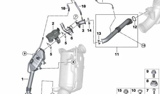 Runde Kopfschraube für BMW G30, G31, G11, G12, I01, G01, X4 (OEM 51449908580). Original BMW