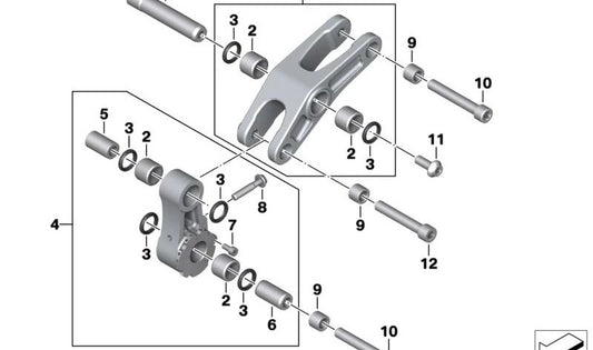 Retén para eje OEM 33548561577 para motos BMW K1600 GT, K1600 GTL, S1000 XR, M 1000 R... y más. Original BMW Motorrad.