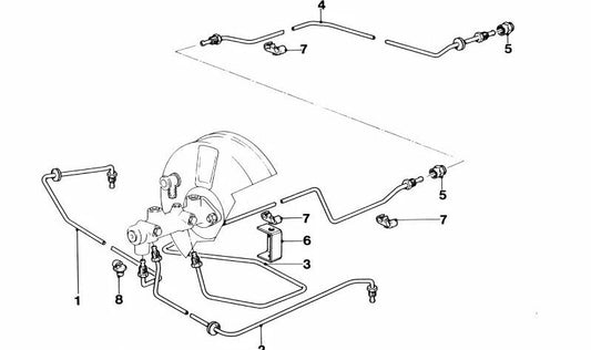 Pipe per BMW F07, F10, F11, F06, F12, F13, F01N, F02N (OEM 34322160557). BMW originale.