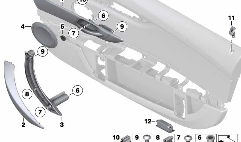 Lock Button Cover for BMW Z4 E89 (OEM 51417209516). Original BMW