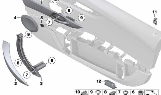 Lock Button Cover for BMW Z4 E89 (OEM 51417209516). Original BMW