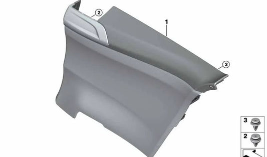 Panel lateral trasero derecho OEM 51438064044 para BMW F82 M4 GTS. Original BMW.