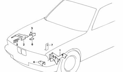 Soporte de depósito de expansión de refrigerante OEM 41142232123 para BMW E34. Original BMW