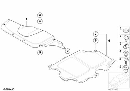 Center Cover for BMW 7 Series E65, E66 (OEM 17117510908). Original BMW.