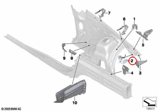 OEM 4100293043 Linksgeräuschungsgeräuschschockunterstützung für BMW E84. Original BMW.