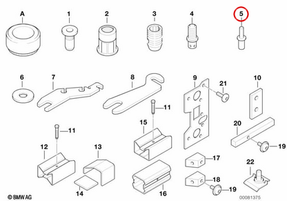 Rivet a testa piatta OEM 41007031969 per BMW E52. BMW originale.