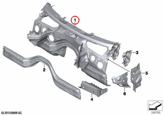 Frontplatte OEM 41007297789 für BMW F30, F31, F34, F80, F32, F33, F36, F82, F83. Original BMW.