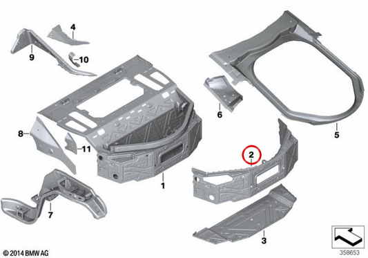 Revestimiento trasero OEM 41007370343 para BMW i8 (I12). Original BMW.