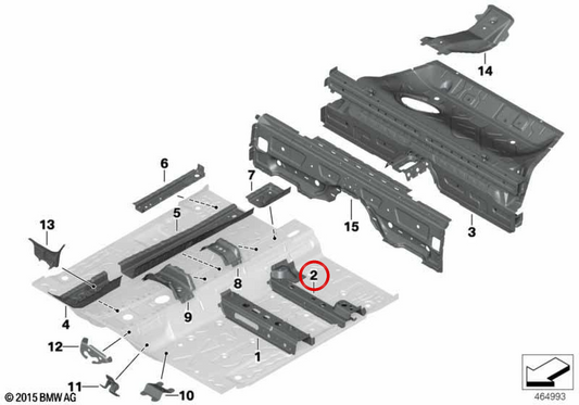 Console de siège arrière droite OEM 41007402186 pour MINI F56, F55, F57, F66, F65... et plus. MINI d'origine.