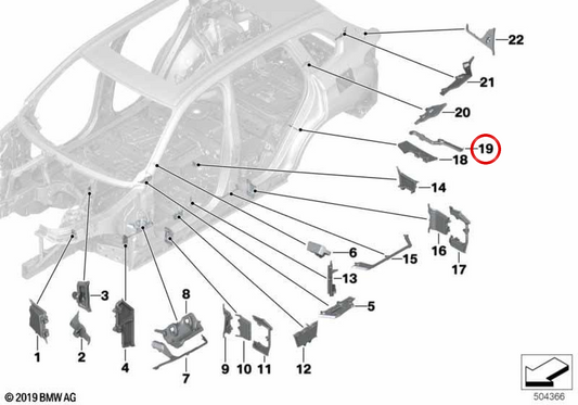 Outdoor Rueda Outo OEM 41007412104 pour BMW G05, G18, F95. BMW d'origine.