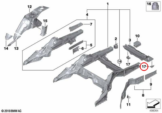SCR deposit OEM 41007436957 for BMW F90, G30, G31, G38, G60, G61, G68, G90, G32, G11, G12, G70, F91, F92, F93, G14, G15, G16. Original BMW.