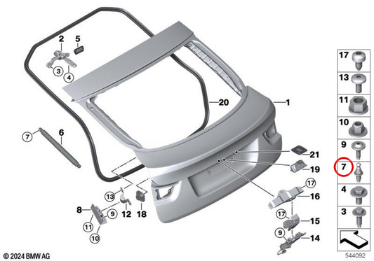 Rótula de suspensión OEM 41007458666 para BMW G20, G28, G80, G22, G82, F26, E71, E72, F60. Original BMW.