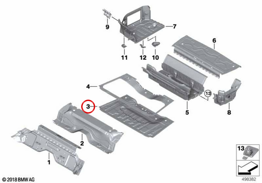 OEM 4100748071 Vordergrund für BMW G20, G21, G28, G80, G81, G22, G26, G82. Original BMW.
