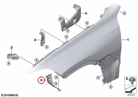 OEM 41007497297 Rinforzo laterale sinistro per BMW G07. BMW originale.